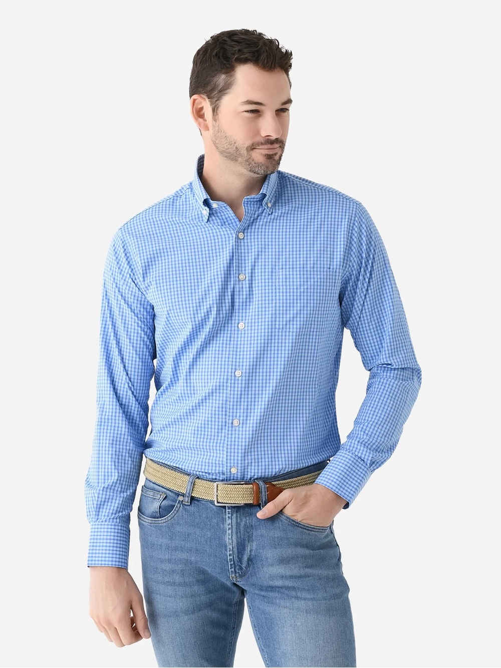 Peter Millar | Crown Geary Performance Twill Sport Dress Shirt | Size XL
